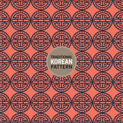 Traditional korean floral pattern Royalty Free Vector Image
