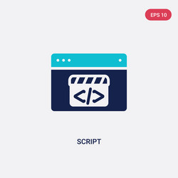 two color script icon from blogger and influencer vector image