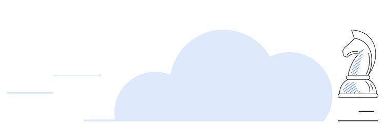 cloud computing strategy highlighted with chess vector image