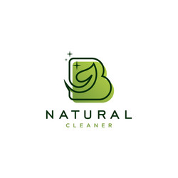 Initial letter b leaf logo nature Royalty Free Vector Image