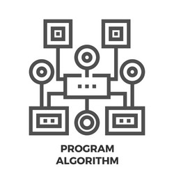 Program algorithm line icon vector