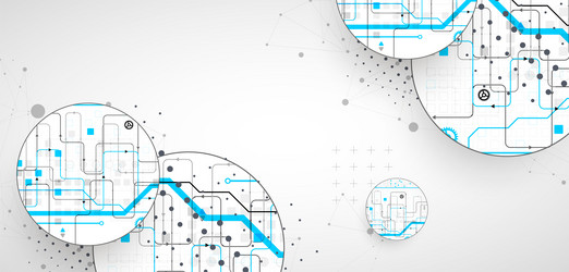 Tech Circuit Network Background vector image