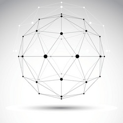 3d polygonal geometric wireframe object abstract vector image