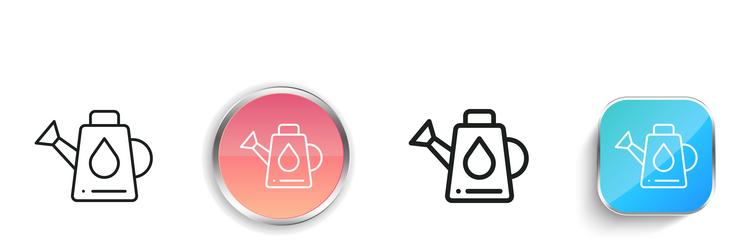 can icon thin linear regular and button style vector image