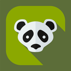 flat modern design with shadow icons pandas vector image