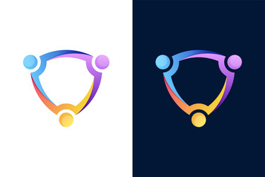 Healthy people logo design Royalty Free Vector Image