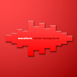 silhouette sound waveform with shadow vector image