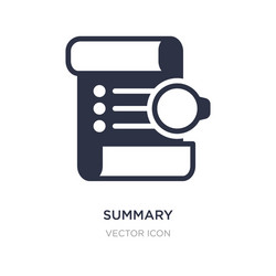 summary icon on white background simple element vector image