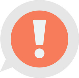 exclamation mark on text box in minimal style vector image