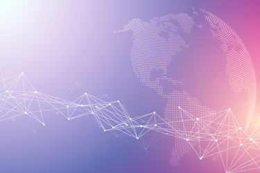 global network connection and big data vector image