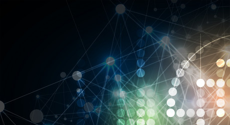 neural network concept connected cells with links vector image
