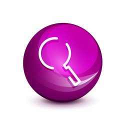 search magnifier web button magnify icon modern vector image
