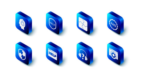 set shield with text help piece of puzzle label vector image
