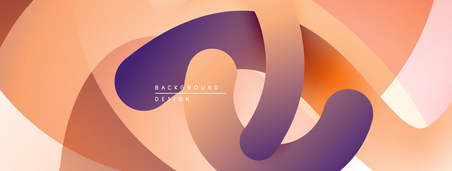 abstract fluid shapes overlap creating warm color vector image