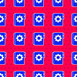 blue user manual icon isolated seamless pattern vector image