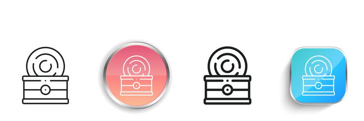 can icon thin linear regular and button style vector image