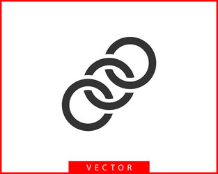 Chain link icon chainlet element flat design vector