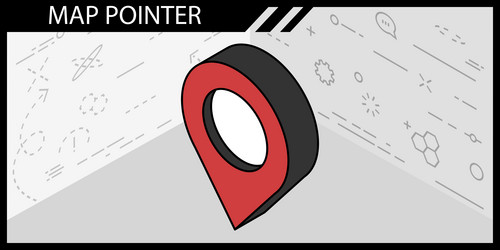 map pointer isometric design icon web 3d vector image