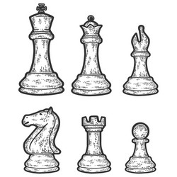 Antique Old French Engraving Illustration Chess Pieces High-Res