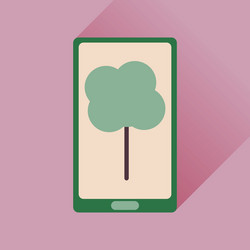 flat icon with long shadow mobile applications vector image