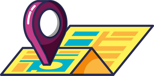 map guide with pin pointer location vector image