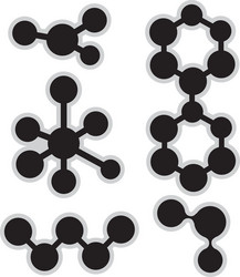 Molecule icon vector