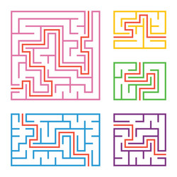 a set of colored square and rectangular vector image