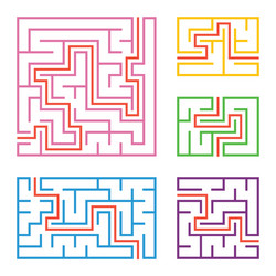 a set of colored square and rectangular vector