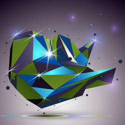 creative asymmetric polished object with lines vector image