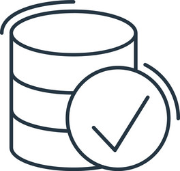 database icon isolated on white background vector image