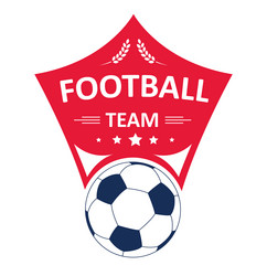 Football Team Shield Badge Vector Image