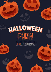 halloween party invitations or greeting cards vector