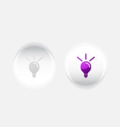 light bulb new idea concept web button vector image