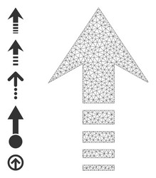 web net send up icon with simple pictograms vector image