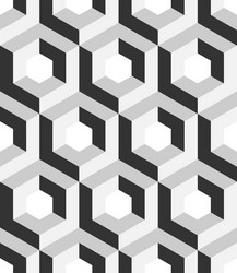 abstract 3d background of isometric hexagonal vector image