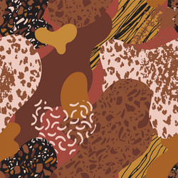 abstract curve shape background with doodle vector image