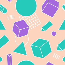 geometric trendy 80s retro seamless pattern vector image