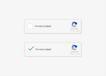 I'm Not a Robot Button Captcha Web vector image