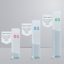 set 3d of columns with tabs vector image