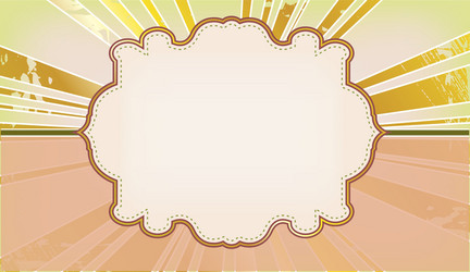 template frame with the rays in background vector image