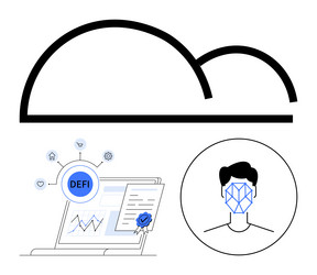 cloud computing identity recognition vector image