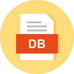 db file document icon vector image