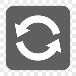 refresh rounded square button vector image