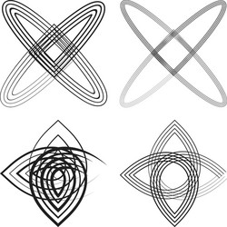 abstract shapes elements motif forms set vector image
