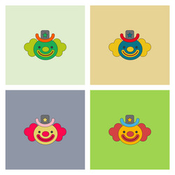 circus clown set vector