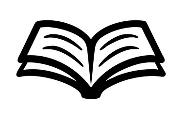 minimal single line drawing of an open book vector image