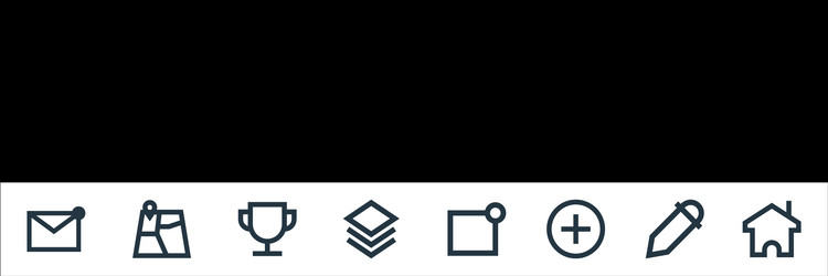 user interface line icons linear set quality vector image