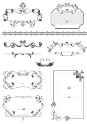 Vintage border frames vector