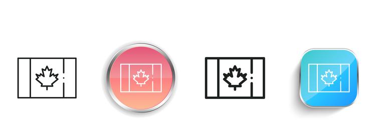 canada icon thin linear regular and button style vector image