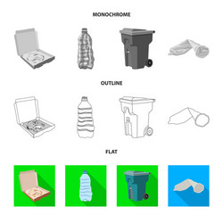 design of dump and sort icon set vector image